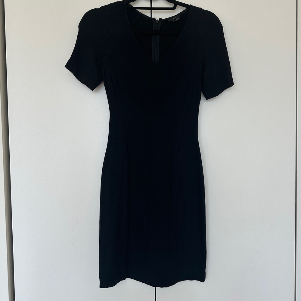 Theory v neck sheath dress